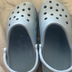 Womens Light Blue Ventilated Slip-On Sandals with Heel Strap W8-9 M6-7